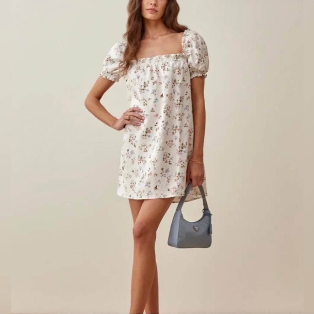 Reformation Carsen linen mini dress